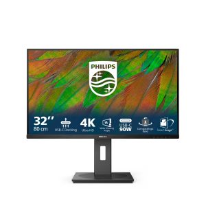 Philips 32B1U3900 - 3000 Series - LED monitor - 32" (31.5" viewable) - 3840 x 2160 4K @ 60 Hz - VA - 350 cd/m² - 3500:1 - 4 ms - 2xHDMI, DisplayPort, USB-C - speakers - black