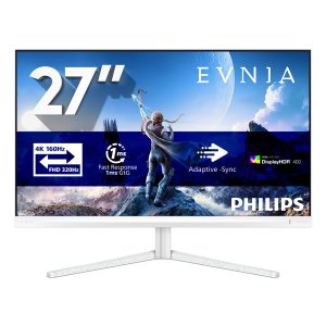 Philips Evnia 5000 32M2C5501 - LED monitor - gaming - curved - 32" (31.5" viewable) - 2560 x 1440 QHD @ 180 Hz - Fast VA - 3500:1 - HDR10 - 0.5 ms - 2xHDMI, DisplayPort - white