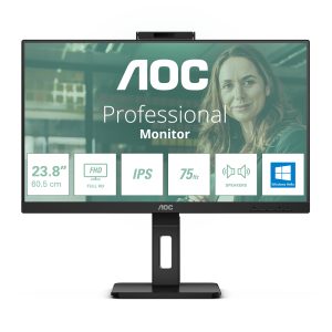 AOC Pro-line 24P3CW - LED monitor - 24" (23.8" viewable) - 1920 x 1080 Full HD (1080p) @ 75 Hz - IPS - 300 cd/m² - 1000:1 - 4 ms - HDMI, 2xDisplayPort, USB-C - speakers - black