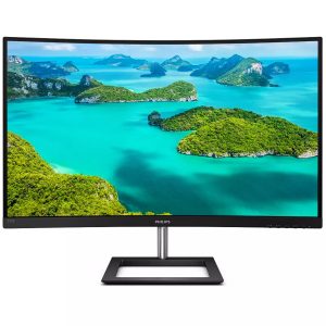 Philips E-line 325E1C - LED monitor - curved - 32" (31.5" viewable) - 2560 x 1440 QHD @ 75 Hz - VA - 250 cd/m² - 3000:1 - 4 ms - HDMI, VGA, DisplayPort - textured black