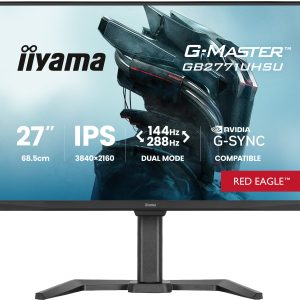 iiyama G-MASTER Red Eagle GB2771UHSU-B1 - LED monitor - gaming - 27" - 3840 x 2160 4K @ 144 Hz - IPS - 450 cd/m² - 1500:1 - 0.8 ms - 2xHDMI, DisplayPort - speakers - black, matte