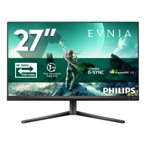 Philips Evnia 3000 27M2N3800A - LED monitor - gaming - 27" - 3840 x 2160 4K UHD (2160p) @ 320 Hz - Fast IPS - 450 cd/m² - 1000:1 - DisplayHDR 400 - 0.5 ms - 2xHDMI, DisplayPort - speakers - charcoal