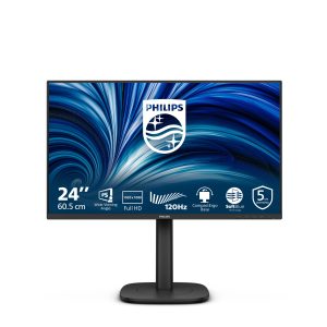 Philips 24B2N3200J - 3000 Series - LED monitor - 24" (23.8" viewable) - 1920 x 1080 Full HD (1080p) @ 120 Hz - IPS - 1500:1 - HDMI, VGA, DisplayPort - speakers - black
