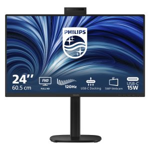 Philips 24B2U3301H - LED monitor - 1920 x 1080 Full HD (1080p) @ 120 Hz - IPS - 1500:1 - HDMI, DisplayPort, USB-C - speakers - black