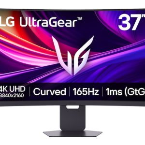 LG UltraGear 37G800A-B - G8 Series - LED monitor - gaming - curved - 37" (36.5" viewable) - 3840 x 2160 4K UHD (2160p) @ 165 Hz - VA - 400 cd/m² - 4000:1 - DisplayHDR 600 - 1 ms - 2xHDMI, DisplayPort, USB-C - speakers