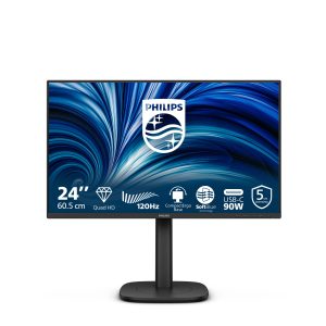 Philips 24B2U3601 - LED monitor - 24" (23.8" viewable) - 2560 x 1440 QHD @ 120 Hz - IPS - 1500:1 - HDMI, DisplayPort, USB-C - speakers - black