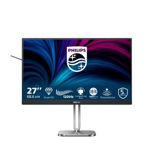 Philips 27B2N4500 - 4000 Series - LED monitor - 27" - 2560 x 1440 QHD @ 120 Hz - IPS - 350 cd/m² - 1500:1 - 4 ms - 2xHDMI, DisplayPort - speakers - silver, charcoal
