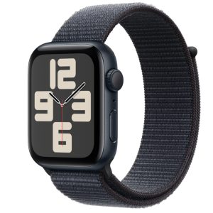 Apple Watch SE 3 (GPS + Cellular) - 44 mm - starlight aluminium - smart watch with sport band - fluoroelastomer - starlight - band size: M/L - 64 GB - LTE, Wi-Fi 4, Bluetooth - 5G - 33 g