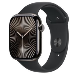 Apple Watch Series 11 GPS + Cellular 46mm Natural Titanium Case with Stone Grey Sport Band - M/L