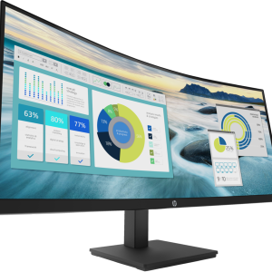 HP P34hc G4 - P-Series - LED monitor - curved - 34" - 3440 x 1440 WQHD @ 60 Hz - VA - 250 cd/m² - 3500:1 - 5 ms - HDMI, DisplayPort, USB-C - speakers - black