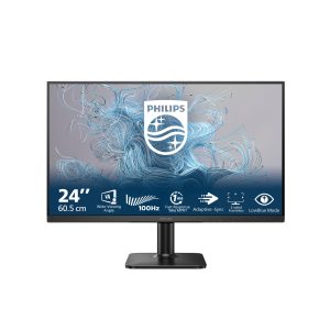 Philips 24E2N1100LB - 1000 Series - LED monitor - 24" (23.8" viewable) - 1920 x 1080 Full HD (1080p) @ 100 Hz - VA - 250 cd/m² - 4000:1 - 4 ms - HDMI, VGA - textured black