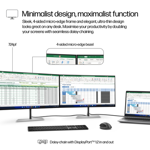 Refurbished HP 7 Pro 724pf 23.8'' 16:9 FHD IPS Monitor - additional view 12