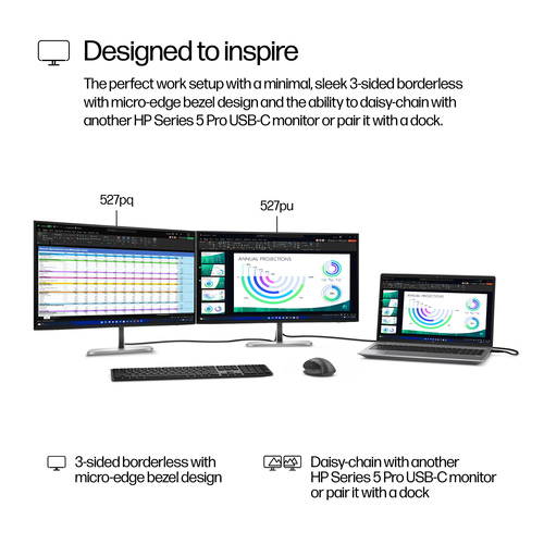 Refurbished HP S5 Pro 527pq 27" Monitor - additional view 3