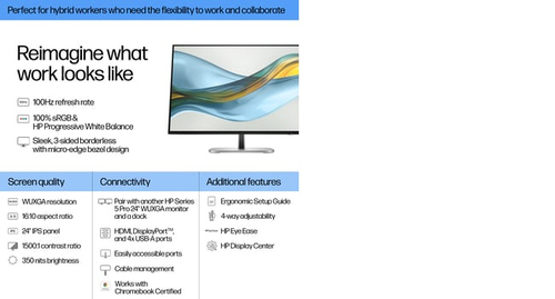 Refurbished HP S5 Pro 524pn 24" Monitor - additional view 7