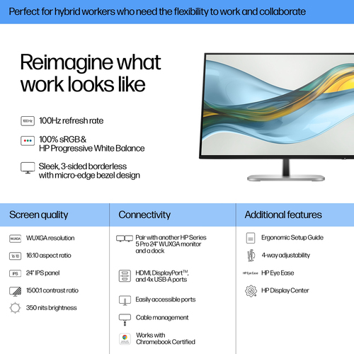 Refurbished HP S5 Pro 524pn 24" Monitor - additional view 16