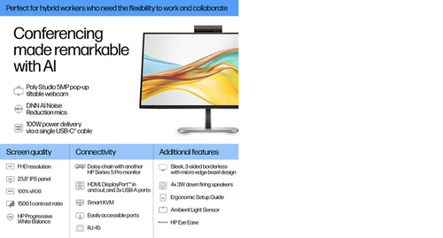 Refurbished HP S5 Pro 524pm 24" Monitor - additional view 6