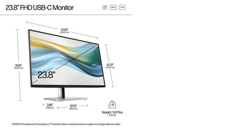 Refurbished HP S5 Pro 524pu 23.8" Monitor - additional view 6