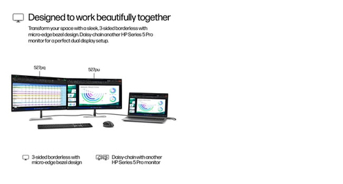 Refurbished HP S5 Pro 527pu 27" Monitor - additional view 2