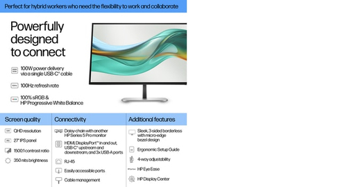 Refurbished HP S5 Pro 527pu 27" Monitor - additional view 5