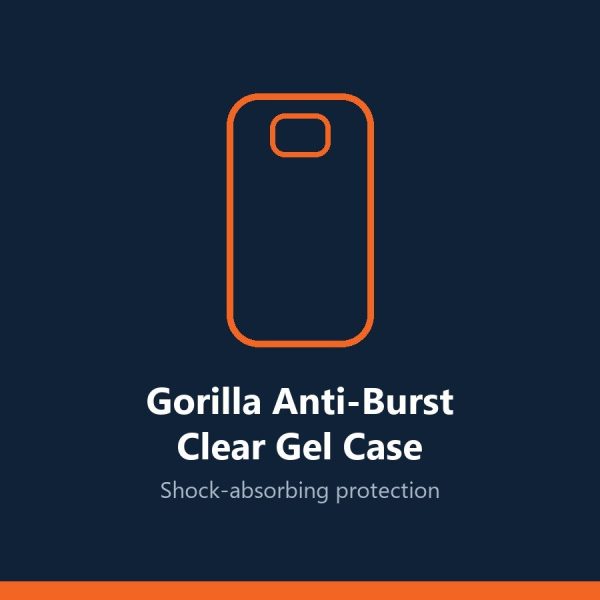 Gorilla Anti Burst Clear Gel Case - iPhone